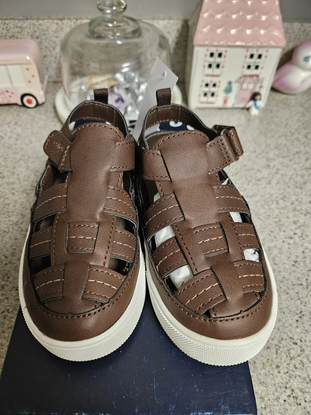 OshKosh B'gosh Brown Kids Sandal Sneakers - Toddler